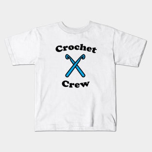 Crochet Crew Blue Hooks Funny Kids T-Shirt